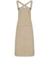 PR129 Premier Cross Back Barista Bib Apron Khaki colour image